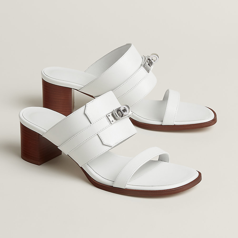 HERMES ナイト　サンダル ホワイト 38サイズ ninon-50-sandal--262125Z 90-